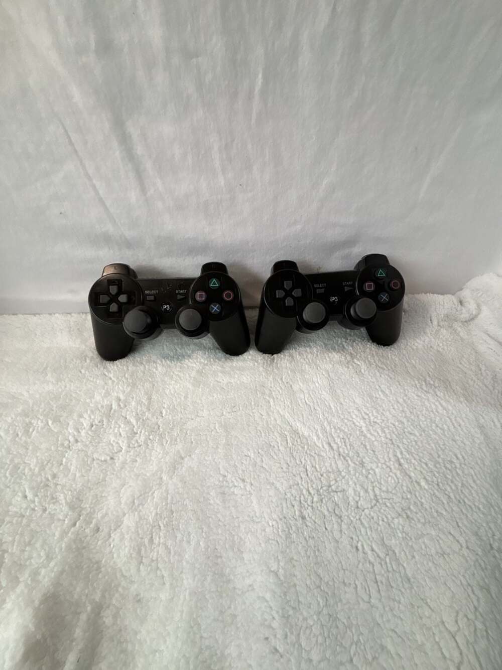 Set of 2 Generic Wireless P3 Controllers for PlayStation 3 Black